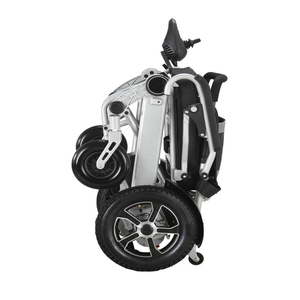 Silla de ruedas eléctrica plegable de viaje de aleación de aluminio XFGW25-203 para personas mayores 
