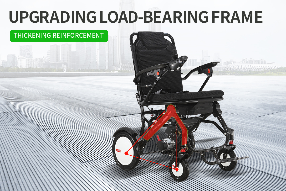 silla de ruedas el&eacute;ctrica de fibra de carbono