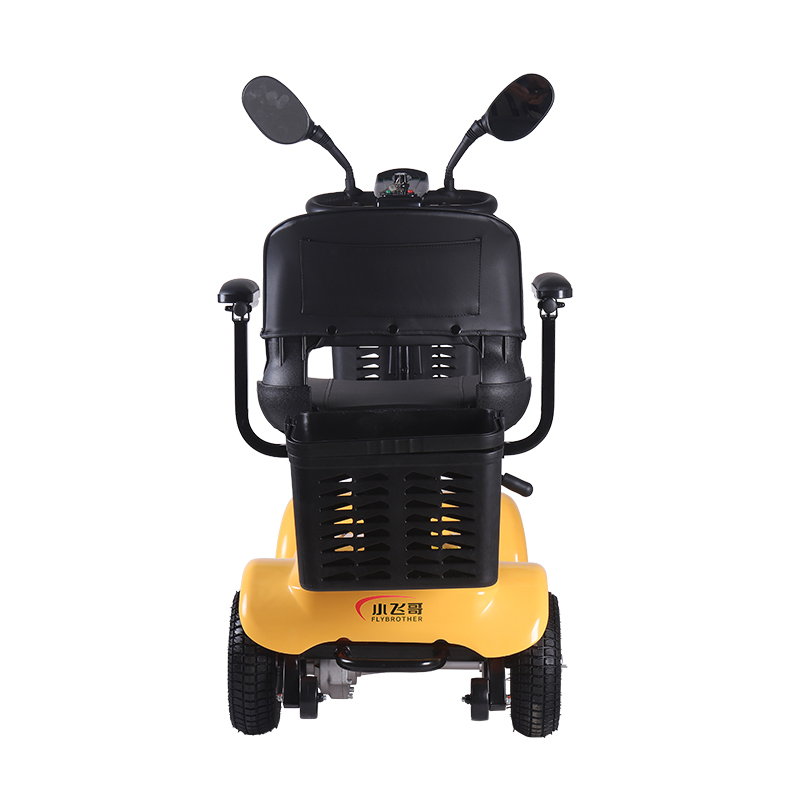 DDF106 Scooter de movilidad eléctrico amarillo plegable de 4 ruedas para adultos