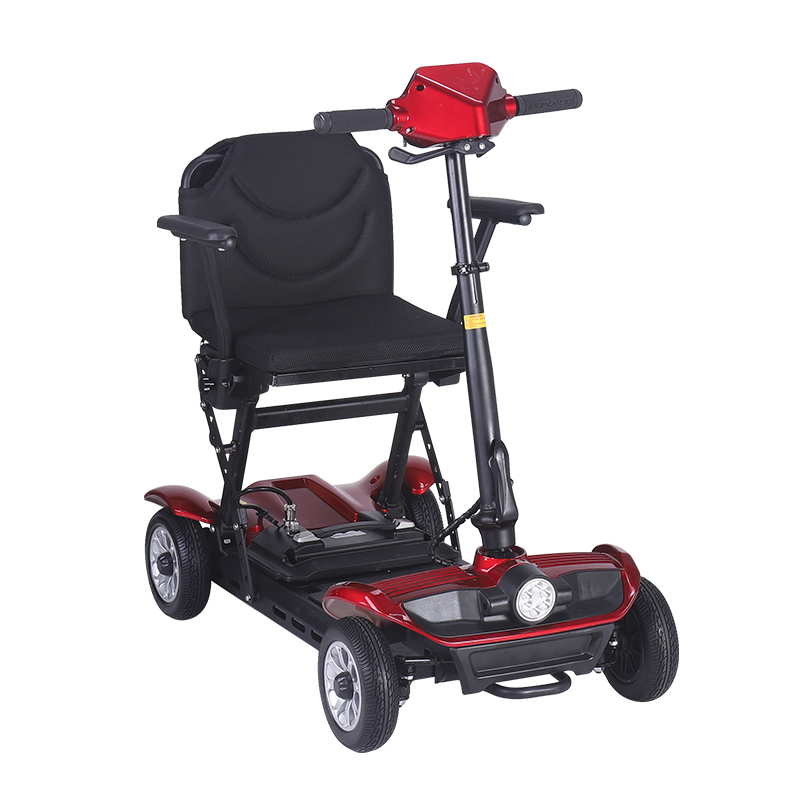 Vespa de movilidad el&eacute;ctrica plegable de 4 ruedas de aleaci&oacute;n de aluminio (7)