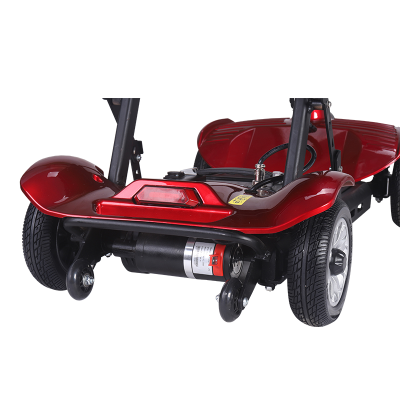 Vespa de movilidad el&eacute;ctrica plegable de 4 ruedas de aleaci&oacute;n de aluminio (6)