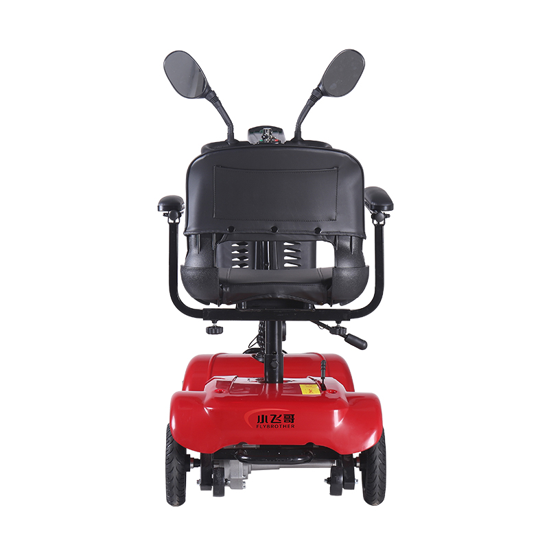 DDF105 Scooter de movilidad eléctrico rojo plegable de 4 ruedas para adultos