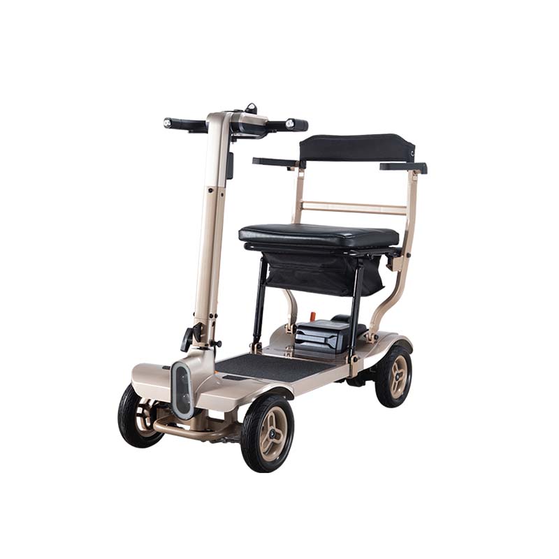 Vespa de movilidad eléctrica plegable ligera de 4 ruedas para personas mayores 