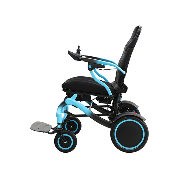 Silla de ruedas eléctrica colorida portátil de fibra de carbono 226 y aleación de aluminio