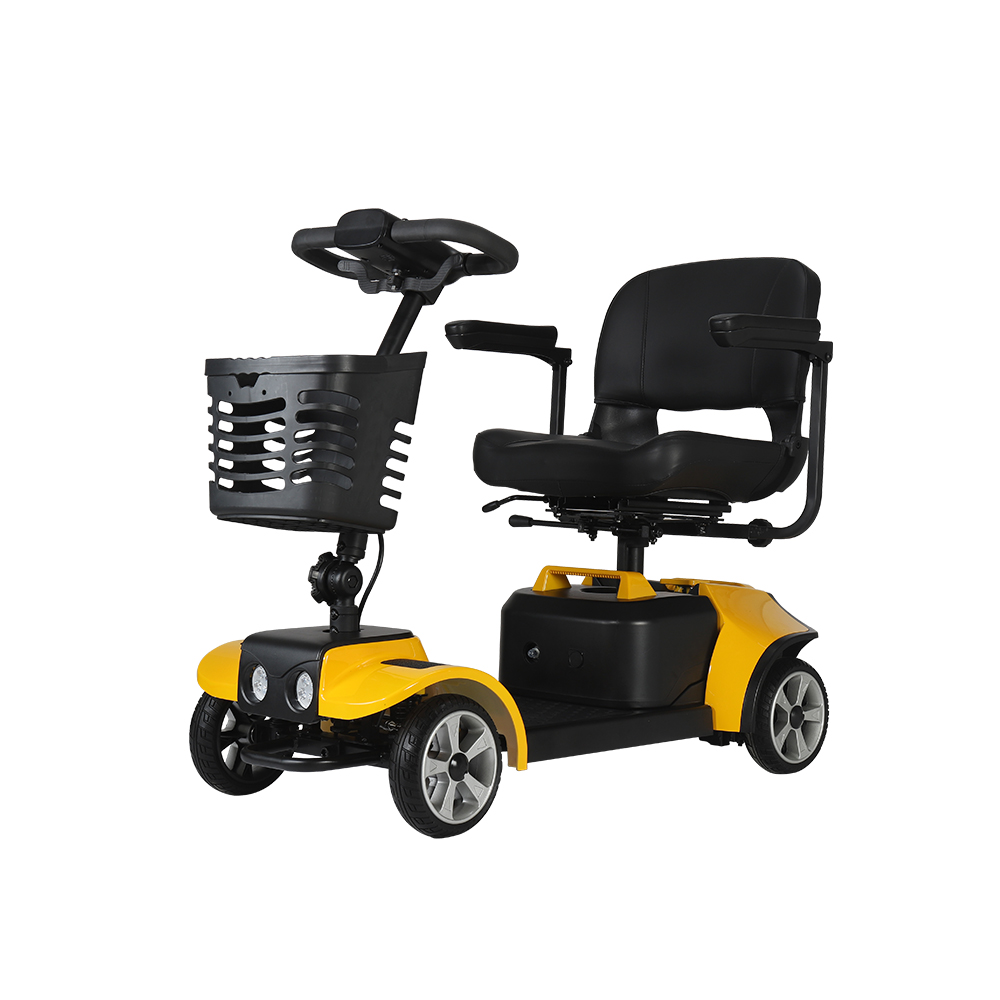 DDF101 Scooter de movilidad eléctrica plegable de 4 ruedas, ligero y portátil, para adultos